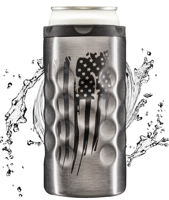 The Skinny Can Cooler [Patriot Edition Stainless Steel]